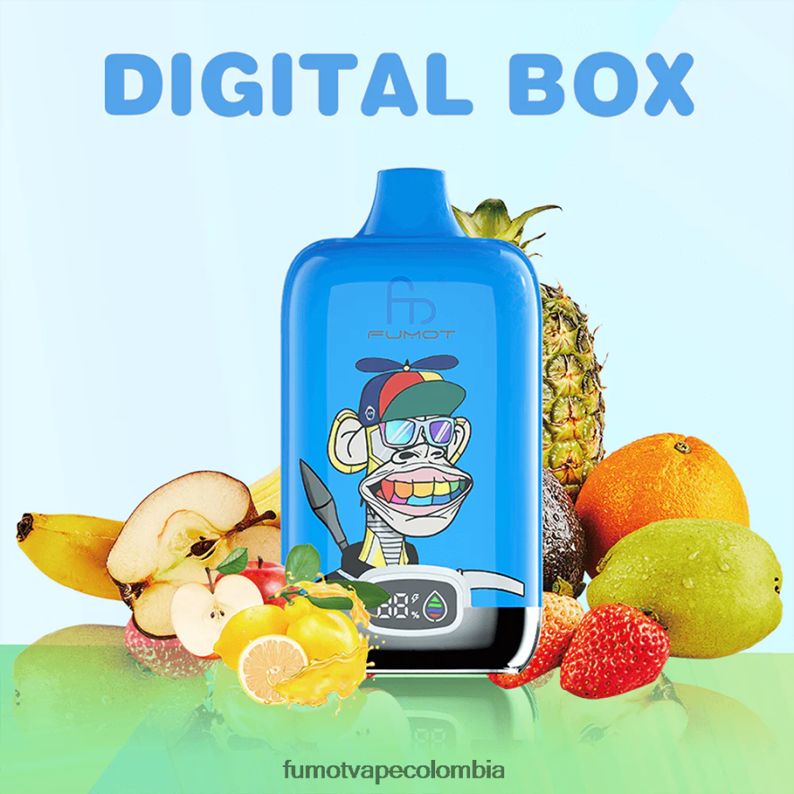 Fumot vape sabores - 12000 cápsulas de vapeo desechables - 20 ml (1 pieza) explosión de manzana y baya Fumot Digital Box 66880J110