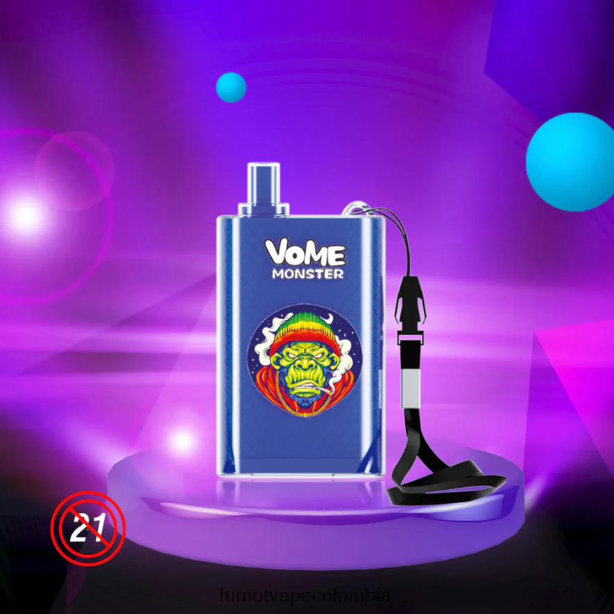 Fumot vape Colombia - Dispositivo de vapeo desechable 10000 - 20 ml (1 pieza) mango durazno Fumot Vome Monster 66880J433