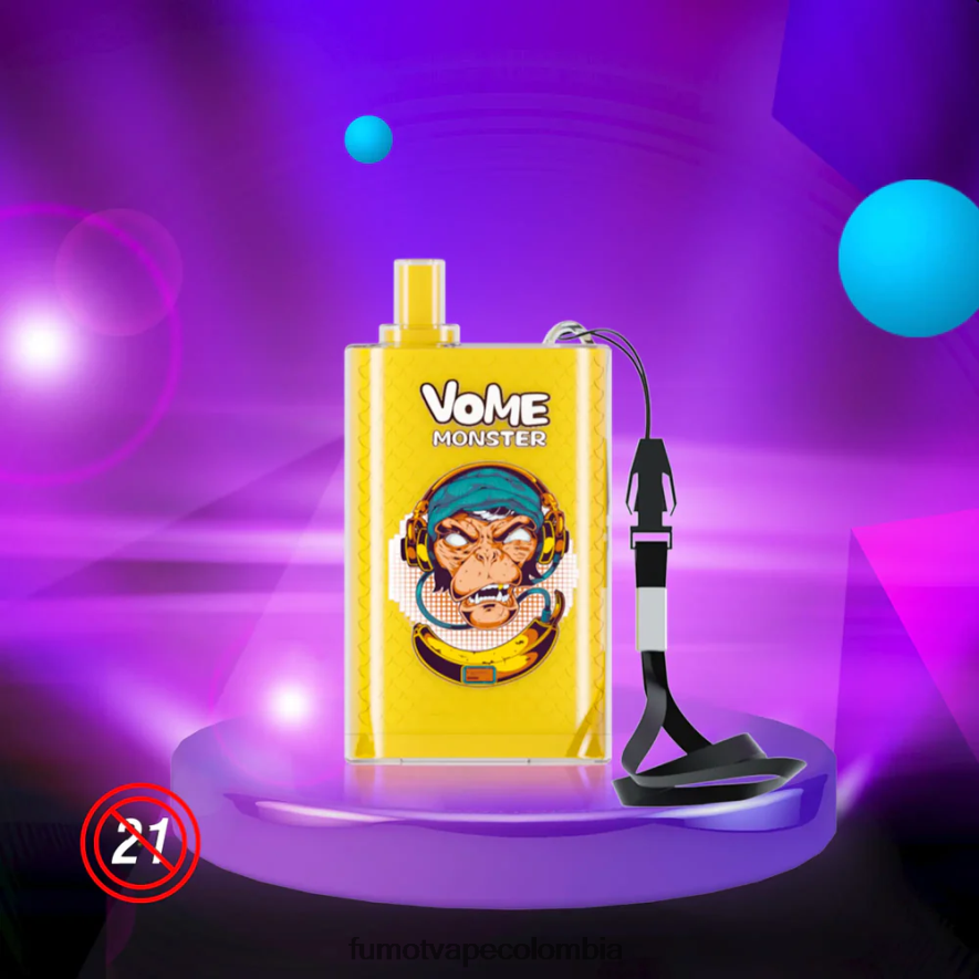 Fumot vape Colombia - Dispositivo de vapeo desechable 10000 - 20 ml (1 pieza) mango durazno Fumot Vome Monster 66880J433