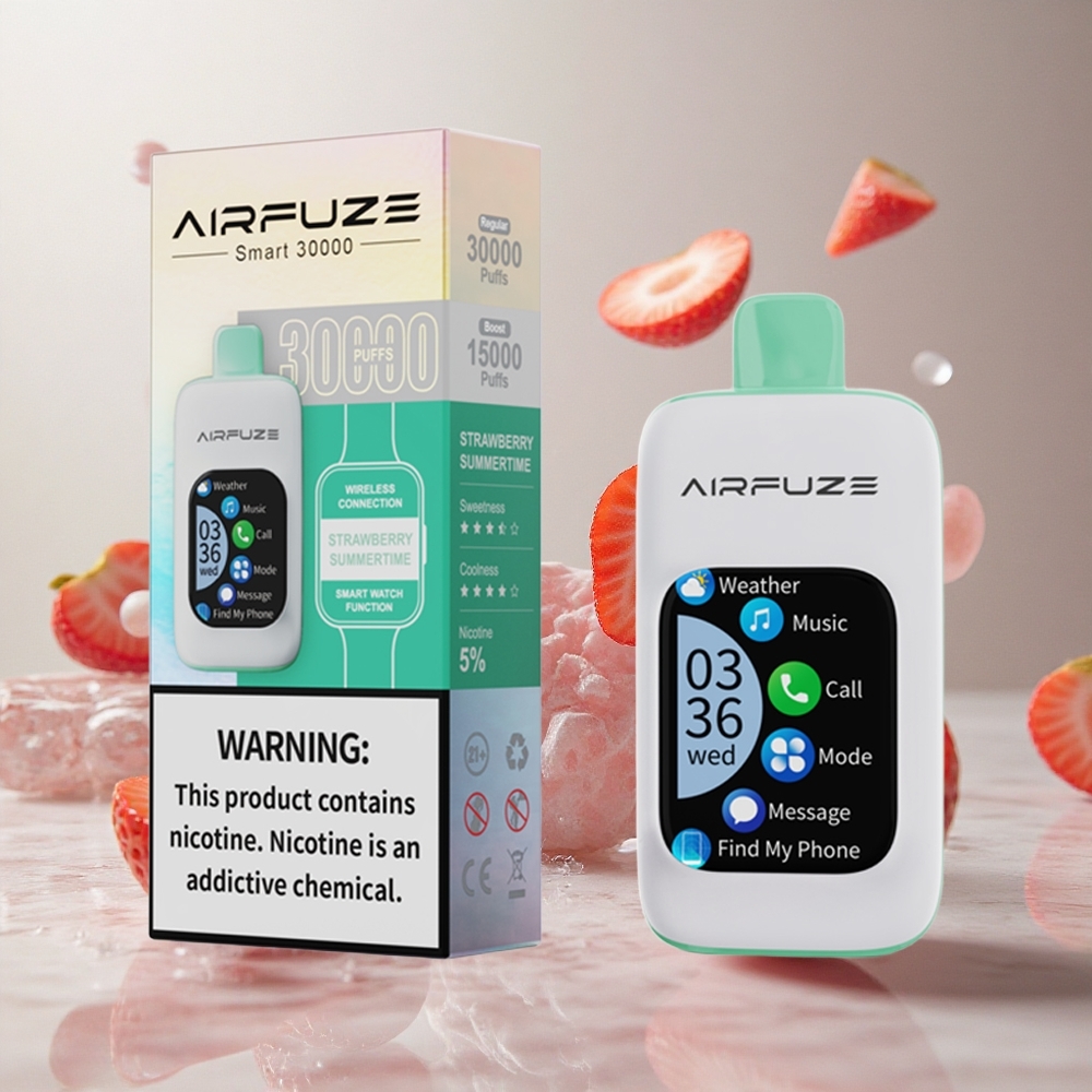AirFuze Smart 30000 Puffs Disposable Pod Fresa Verano 2.01\"TFT con pantalla táctil