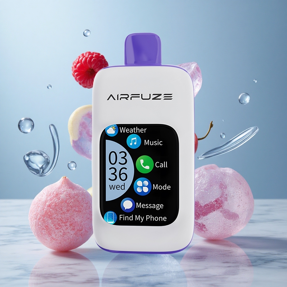 AirFuze Smart 30000 Puffs Vape Desechable Blue Razz Ice con pantalla TFT táctil de 2.01"