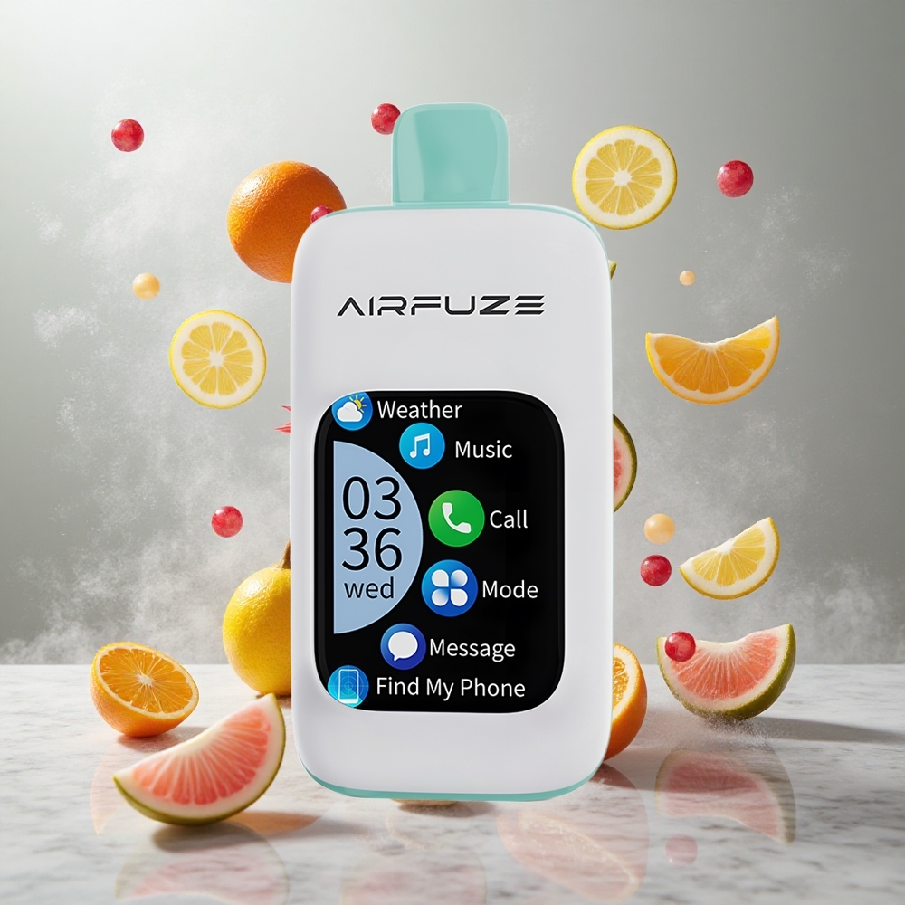 AirFuze Smart 30000 Puffs Vape Desechable Fruta Arcoíris Explosiva con Pantalla Táctil 2.01" TFT