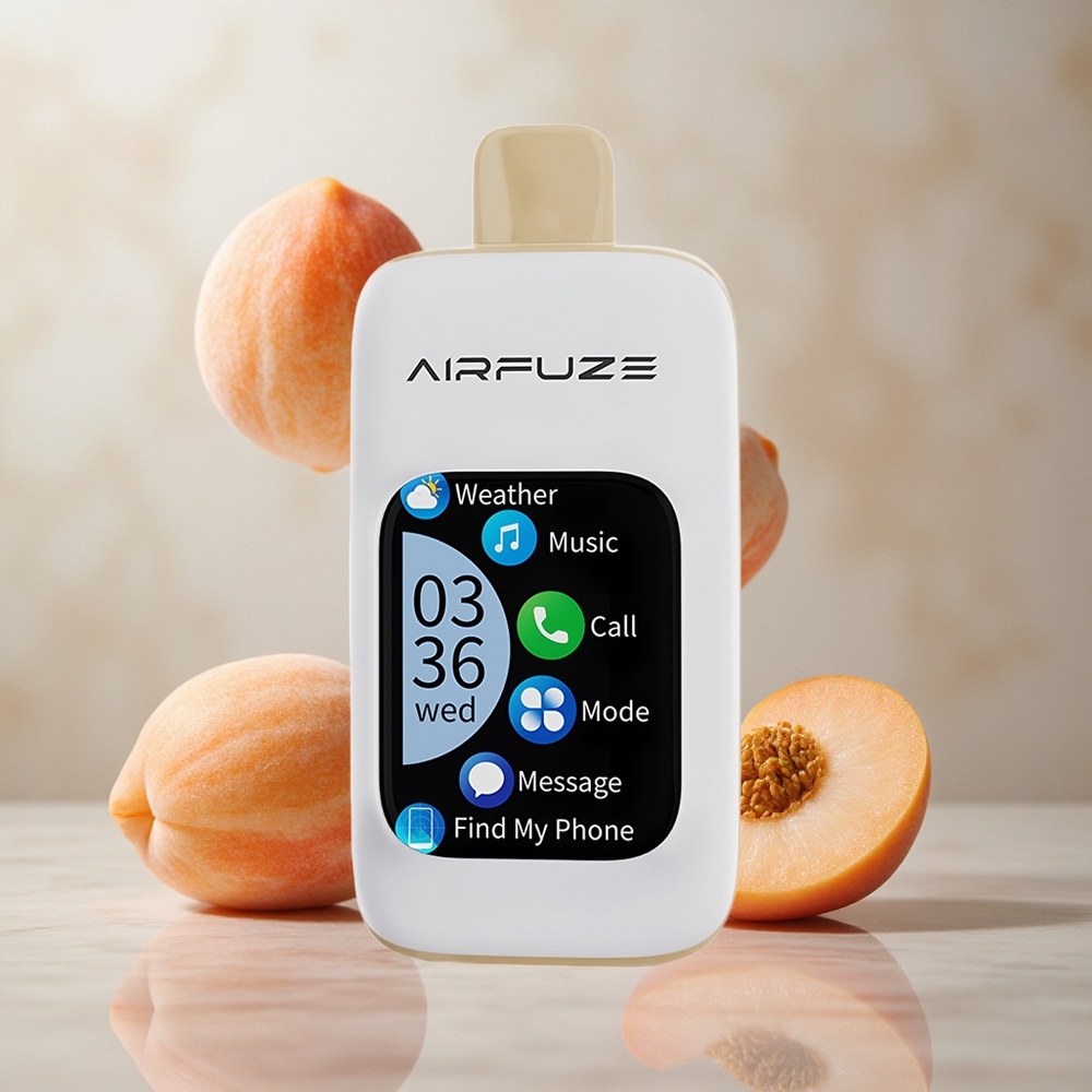 AirFuze Smart 30000 Puffs Vape Desechable Melocotón Jugoso con Pantalla TFT táctil de 2.01"
