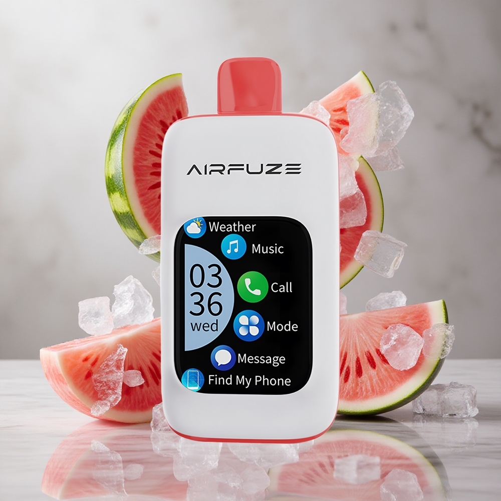 AirFuze Smart 30000 Puffs Vape Desechable Sandía Helada con Pantalla TFT táctil de 2.01"