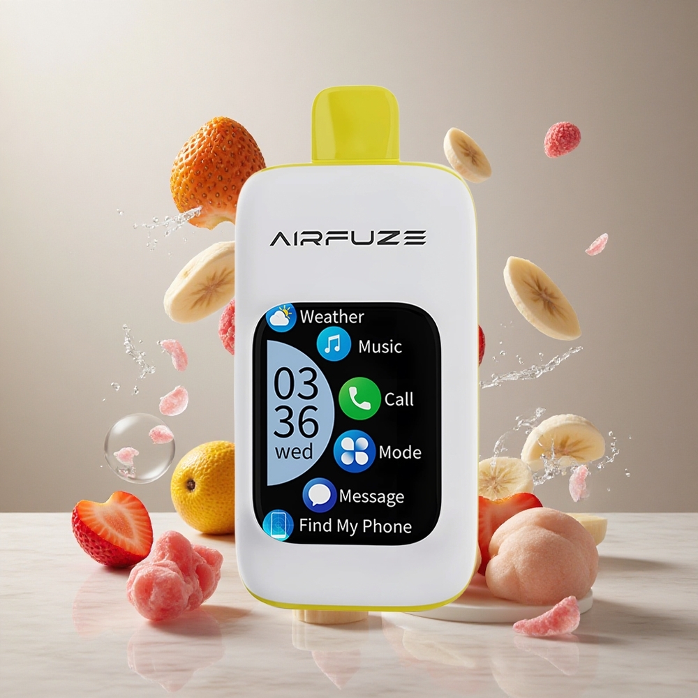 AirFuze Smart Pro 40000 Puffs Vape Desechable Fresa Plátano con Integración Smartphone