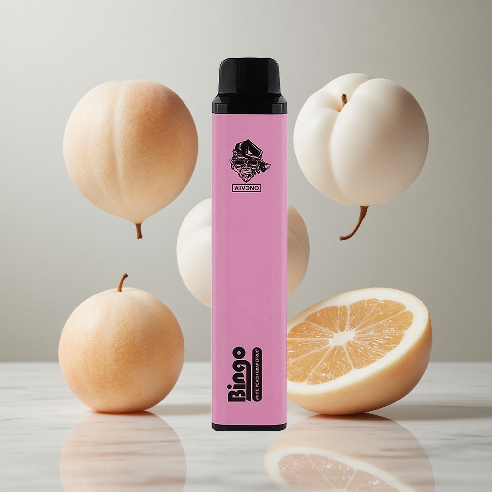 Aivono Aim Bingo 4000 Puffs Vape Desechable Melocotón Blanco Pomelo 10 mL