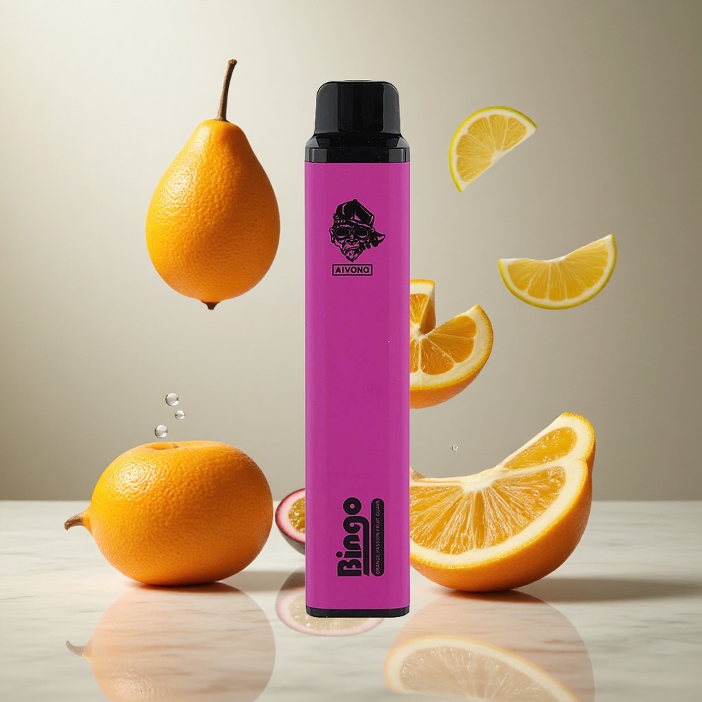 Aivono Aim Bingo 4000 Puffs Vape Desechable Naranja Maracuyá Guayaba Hasta 4000 Puffs