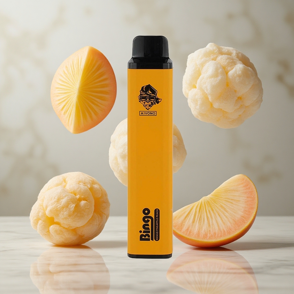 Aivono Aim Bingo 4000 Puffs Vape Desechable Piña Durazno con Batería Recargable de 1000mAh