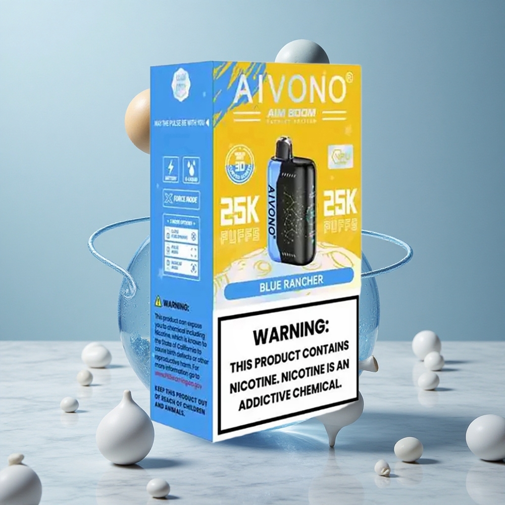 Aivono Aim Boom 25000 Puffs Vape Desechable Azul Caramelo 28ml Capacidad de Líquido
