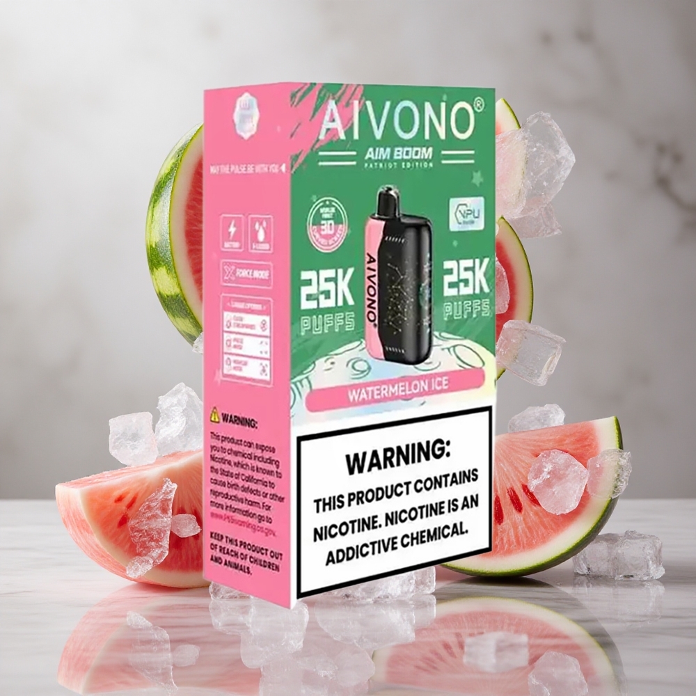 Aivono Aim Boom 25000 Puffs Vape Sandía Hielo 28ml E-Liquid Capacity