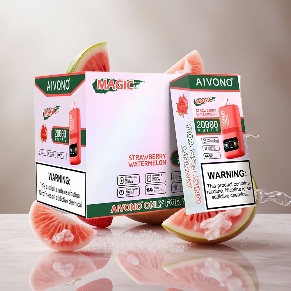 Aivono Aim Magic 20000 Puffs Fresa Sandía Vape Desechable Tipo-C Recargable