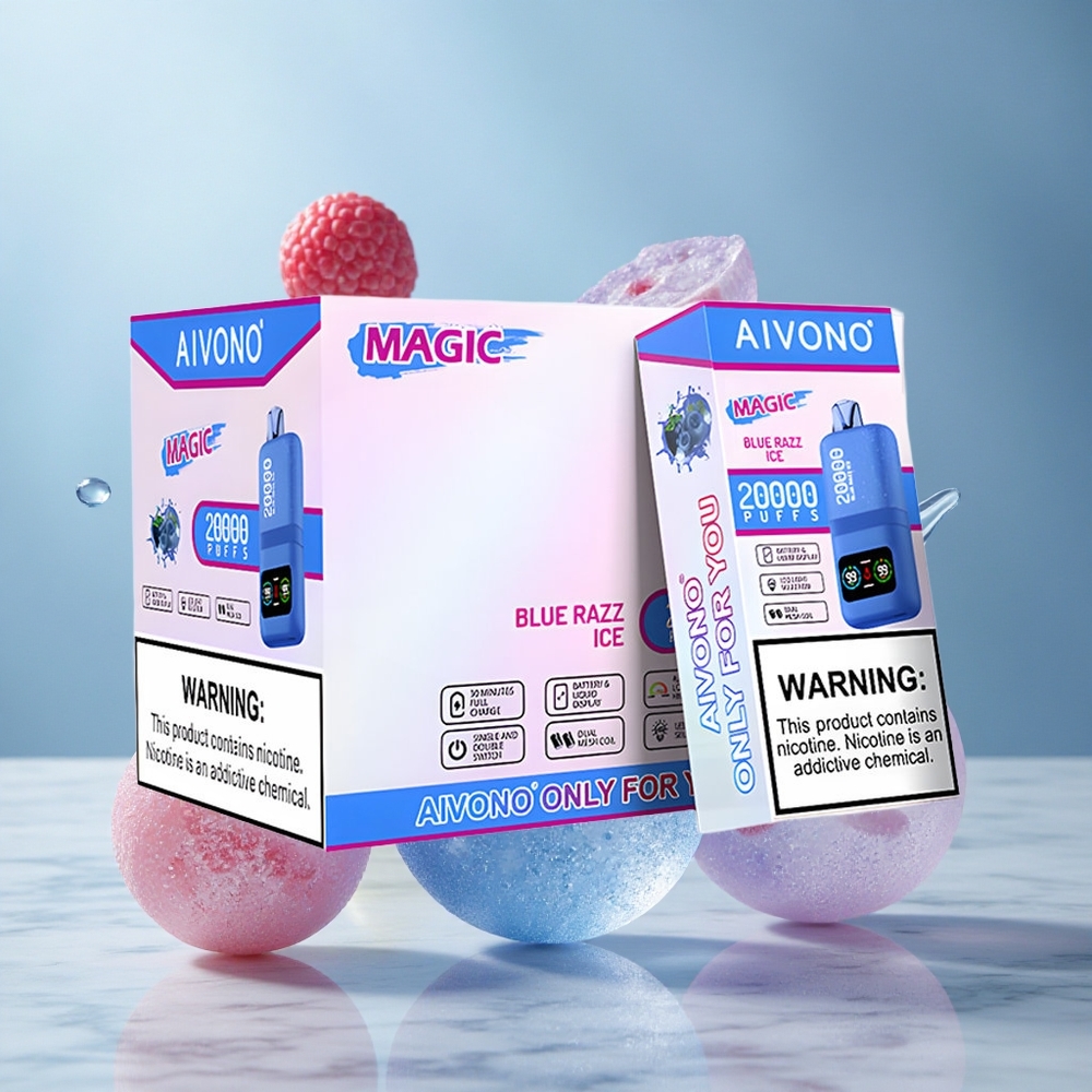 Aivono Aim Magic 20000 Puffs Vape Desechable Arándano Azul Helado con Pantalla LCD