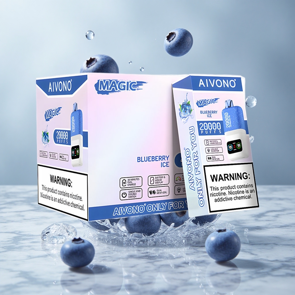 Aivono Aim Magic 20000 Puffs Vape Desechable Arándano Helado con Pantalla LCD