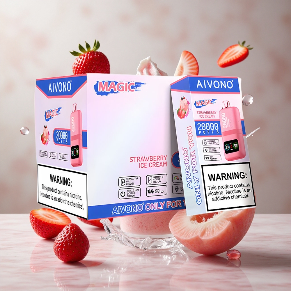 Aivono Aim Magic 20000 Puffs Vape Desechable fresa helada 26ml E-líquido