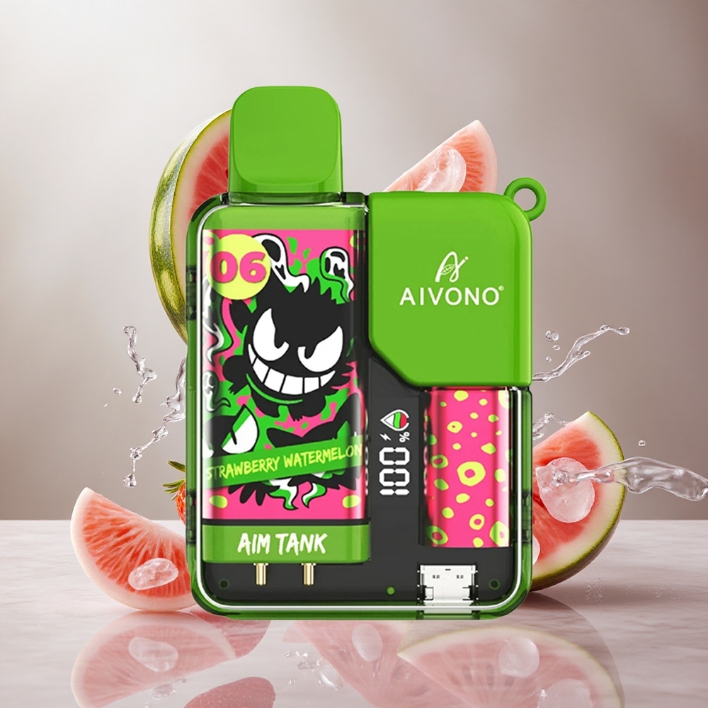 Aivono Aim Tank 9500 Puffs Fresa Sandía 18ml Capacidad de Líquido Desechable
