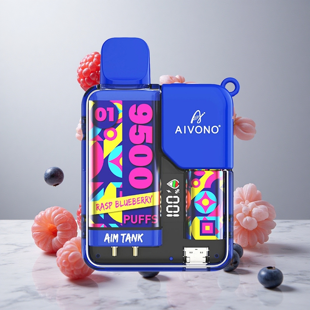 Aivono Aim Tank 9500 Puffs Vape Desechable Arándano Azul 18ml Capacidad de E-líquido