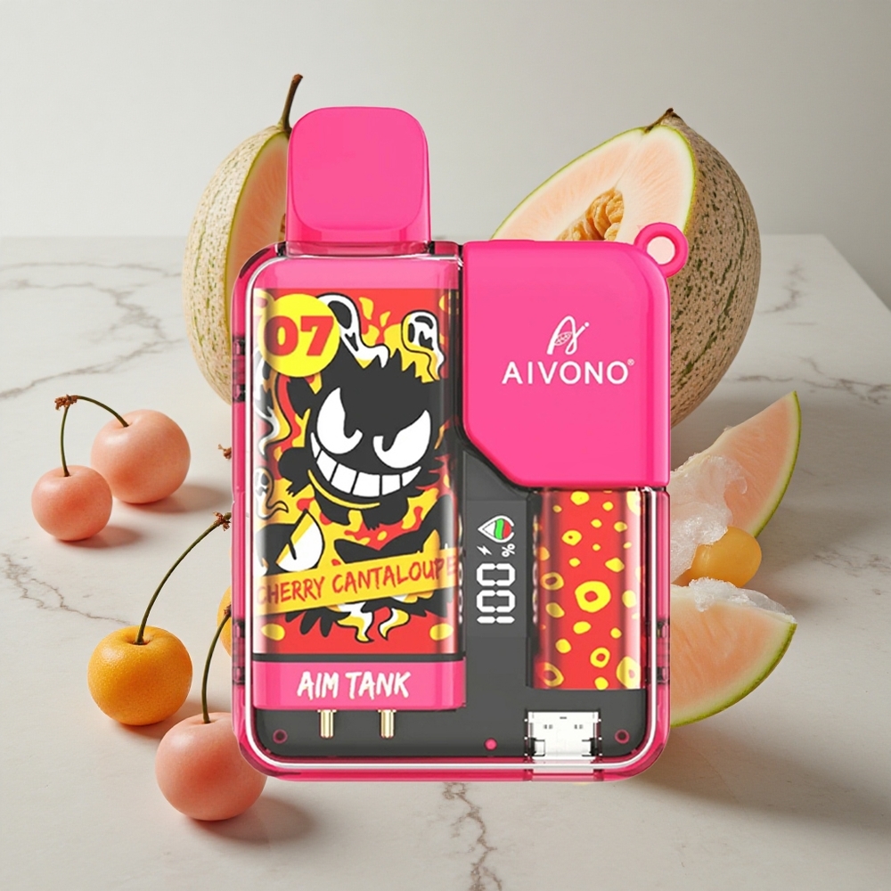 Aivono Aim Tank 9500 Puffs Vape Desechable Cereza Melón 18ml Capacidad de Líquido