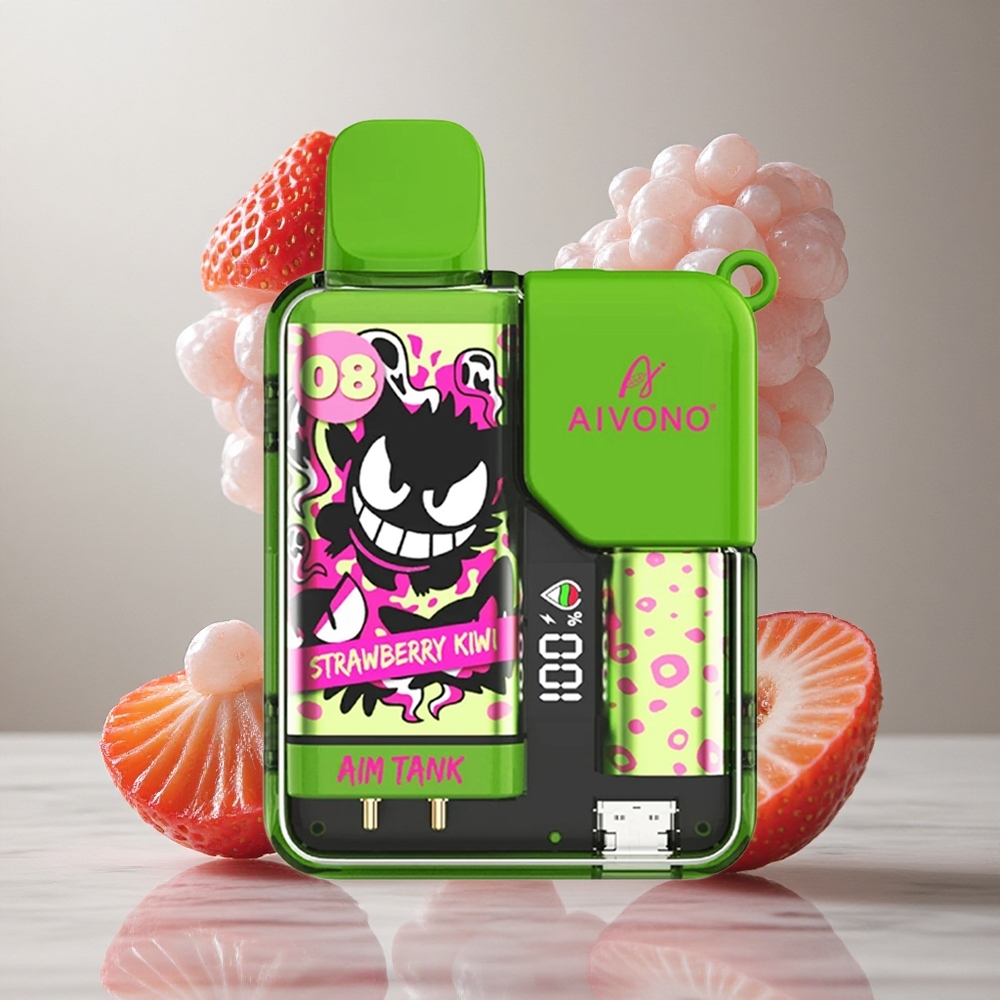 Aivono Aim Tank 9500 Puffs Vape Desechable Fresa Kiwi 18ml Capacidad de E-líquido