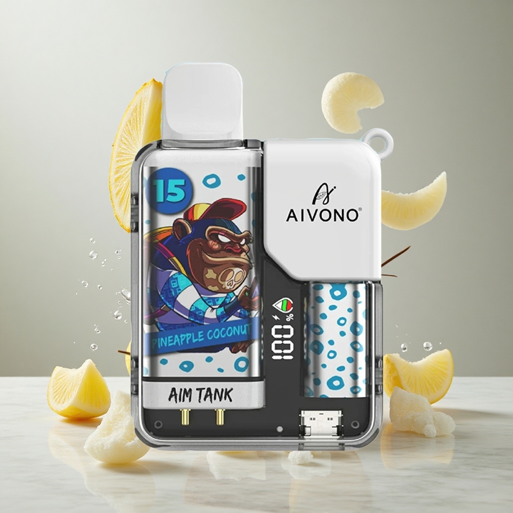 Aivono Aim Tank 9500 Puffs Vape Desechable Piña Coco 18ml Capacidad de E-líquido