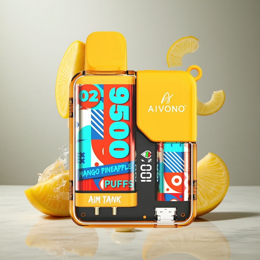 Aivono Aim Tank 9500 Puffs Vape Mango Piña 18ml Capacidad de Líquido