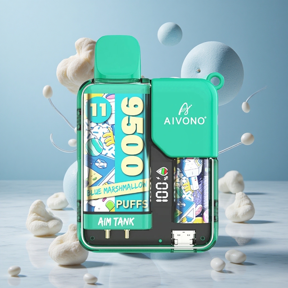 Aivono Aim Tank 9500 Puffs Vaporizador Desechable Malvavisco Azul Hasta 9500 Puffs