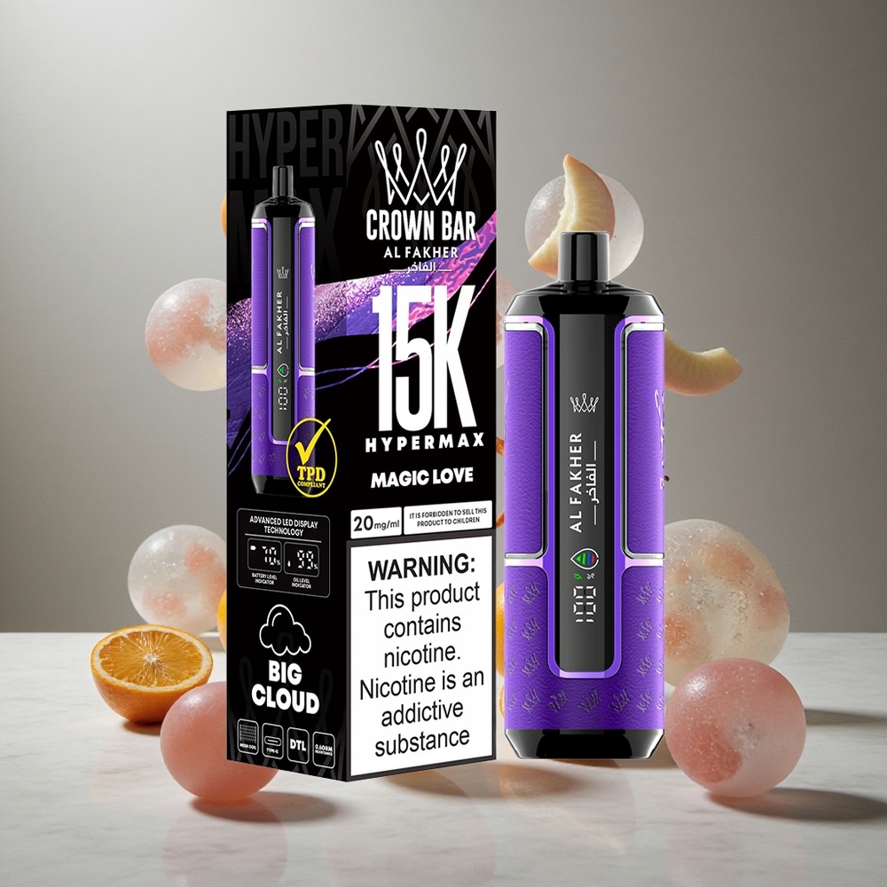 Al Fakher Crown Bar 15K Hypermax Amor Mágico Vape Kit Desechable Portátil