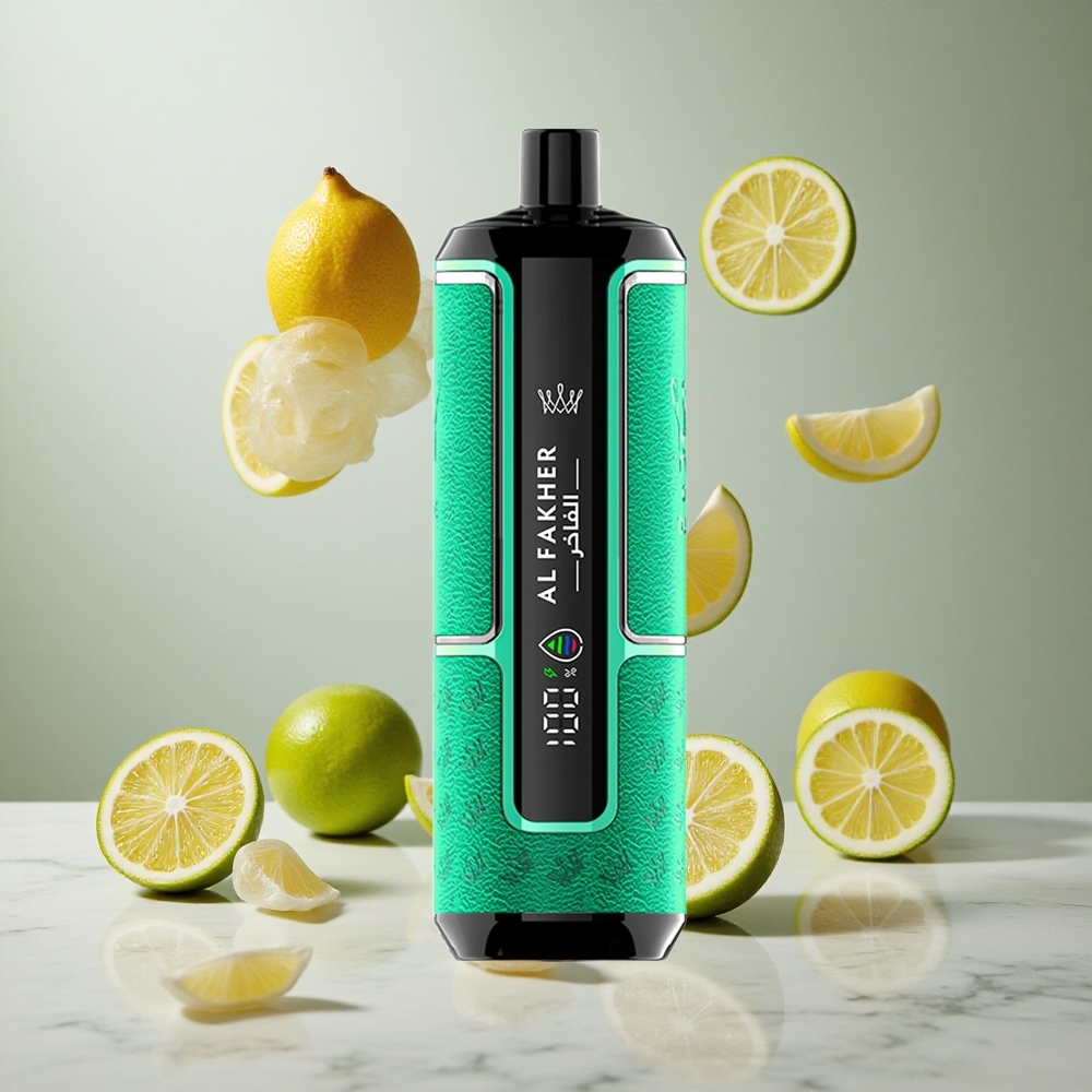 Al Fakher Crown Bar 15K Hypermax Desechable Vape Kit Limón Lima Compacto Portátil Ligero