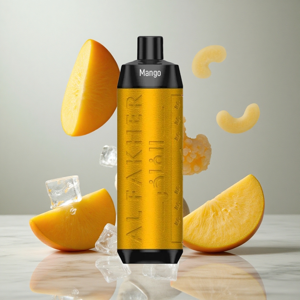 Al Fakher Crown Bar 8000 Cristal Desechable Vape Mango Hielo Hasta 8000 Puffs