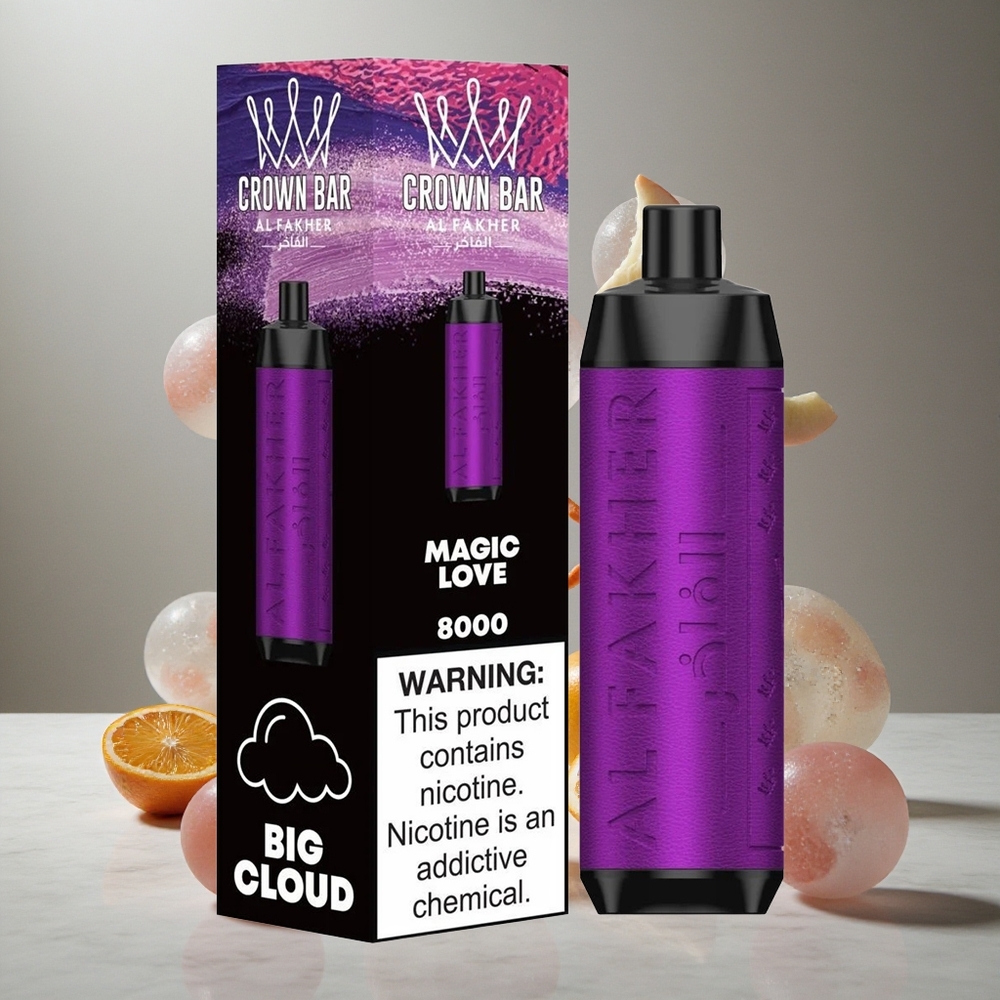 Al Fakher Crown Bar 8000 Cristal Vape Desechable Mágico Amor 8000 Puffs