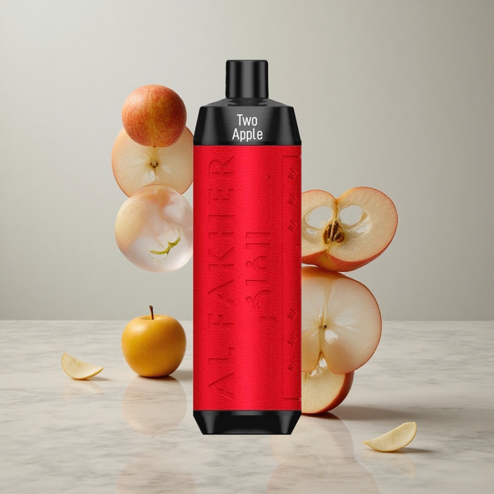 Al Fakher Crown Bar 8000 Crystal 8000 Chupadas Vape Desechable Dos Manzanas