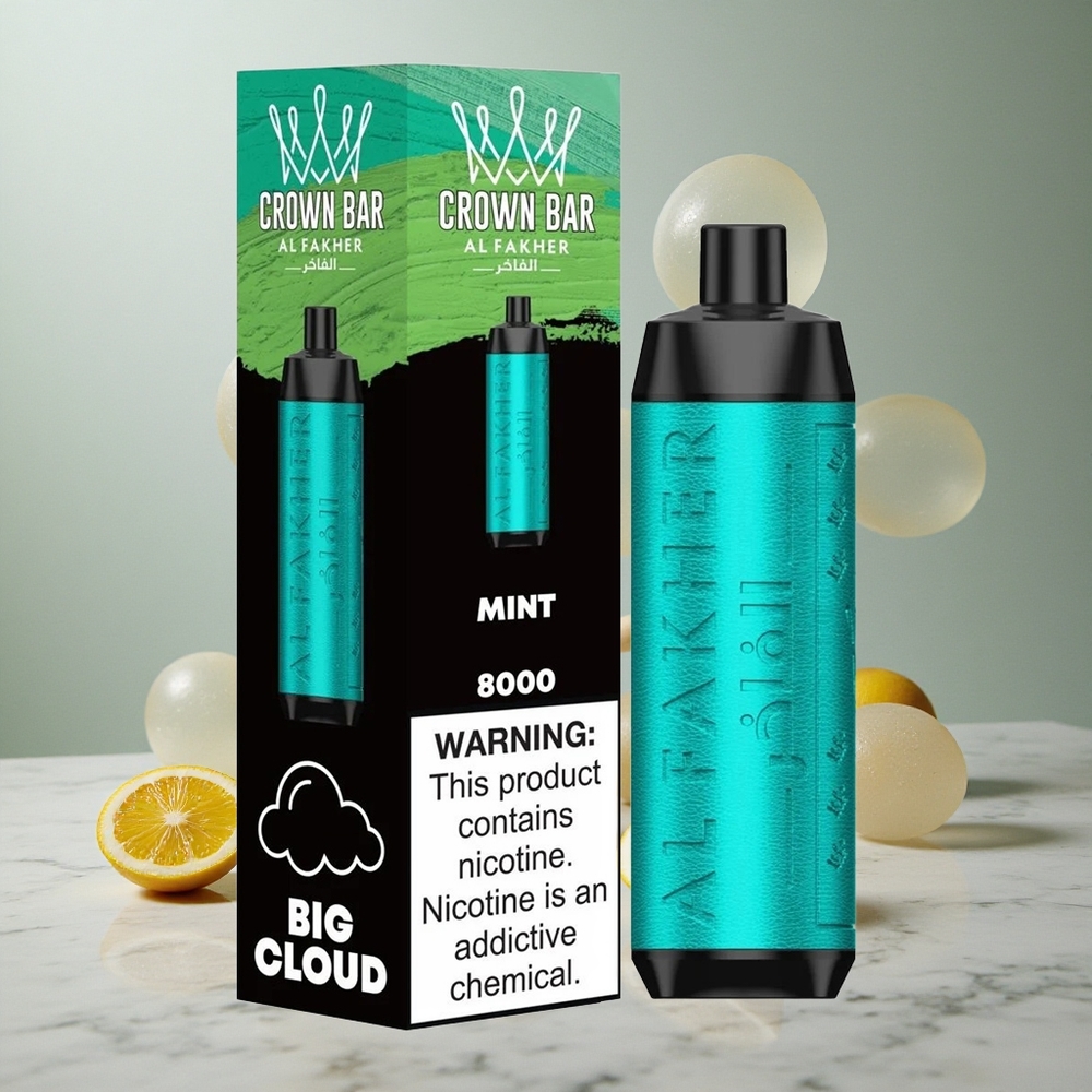 Al Fakher Crown Bar 8000 Crystal Desechable Vape Menta 18ml
