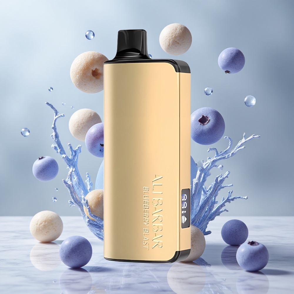 Alibarbar Ingot 9000 Puffs Explosión de Arándano Vape Desechable con Pantalla LED
