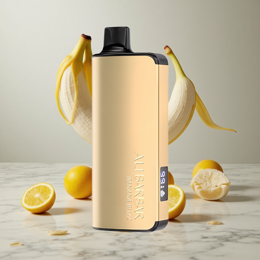 Alibarbar Ingot 9000 Puffs Vape Banana Buzz 22ml Capacidad de Líquido