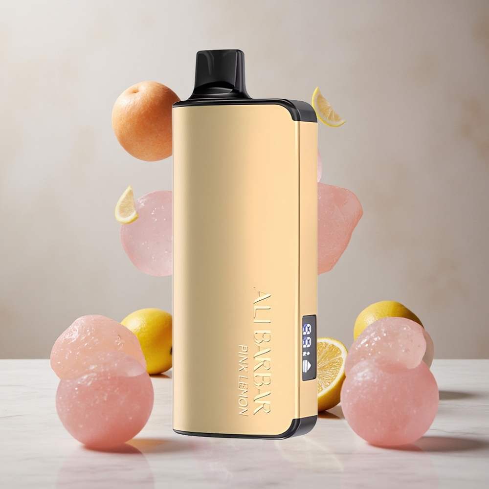 Alibarbar Ingot 9000 Puffs Vape Limón Rosa Capacidad de líquido de 22ml