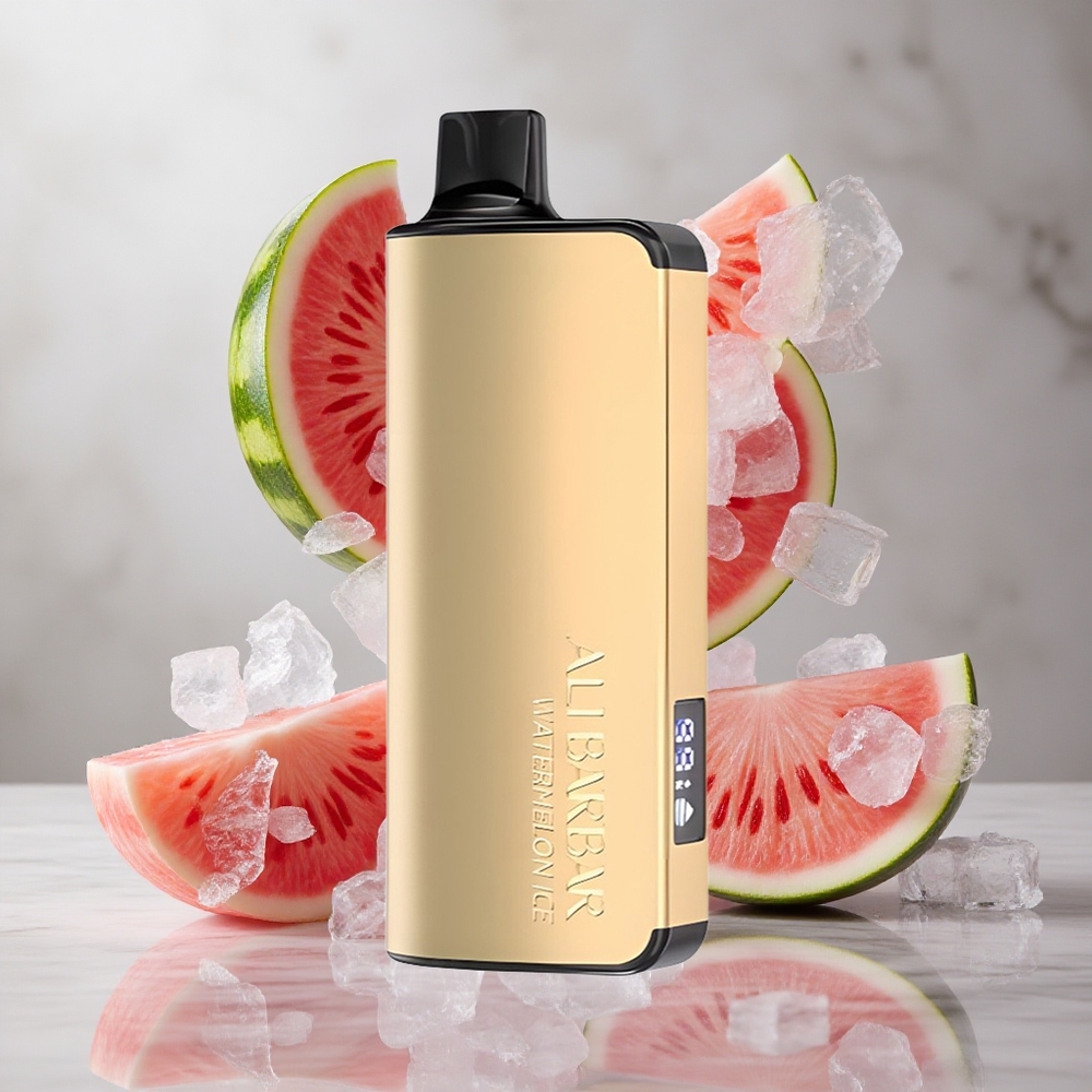 Alibarbar Ingot 9000 Puffs Vape Sandía Hielo con Pantalla LED