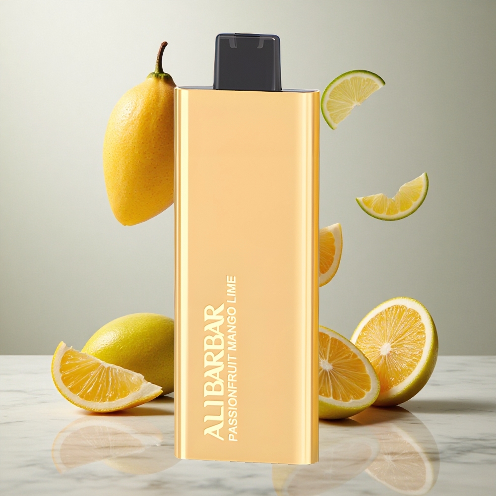 Alibarbar Pandora 7000 Puffs Vape Desechable Maracuyá Mango Lima con Capacidad de Líquido de 17 ml