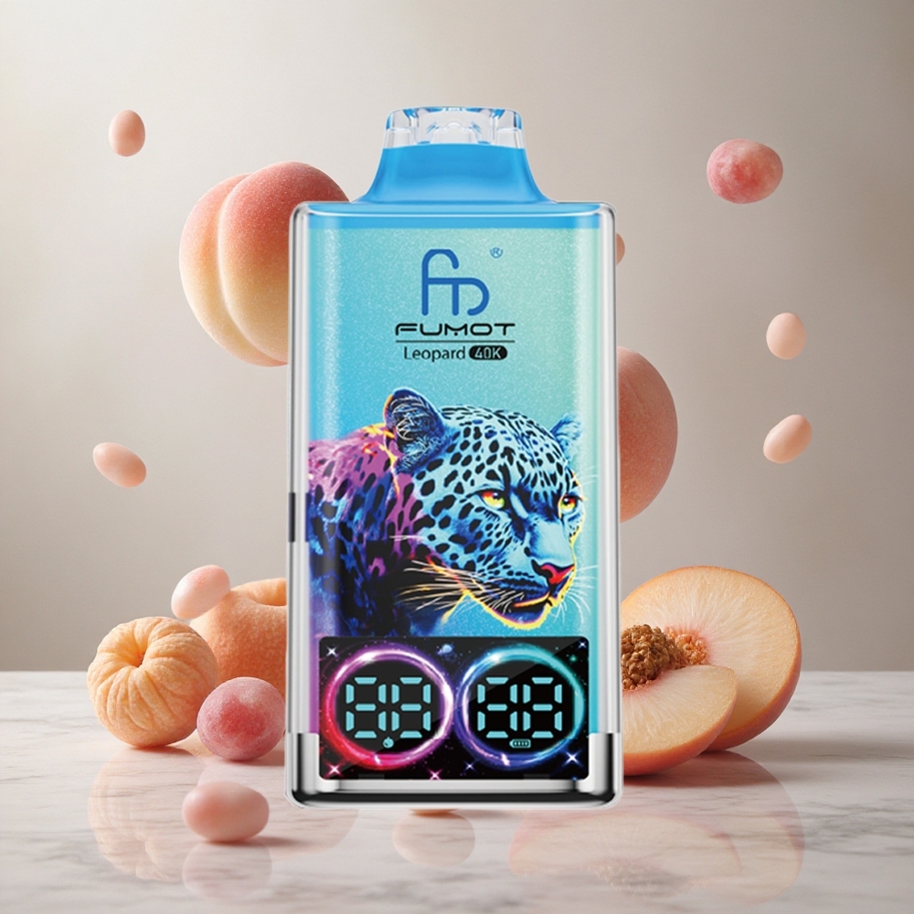 Fumot Leopard 40K Puffs Melocotón Baya Vape Desechable Dual Mesh
