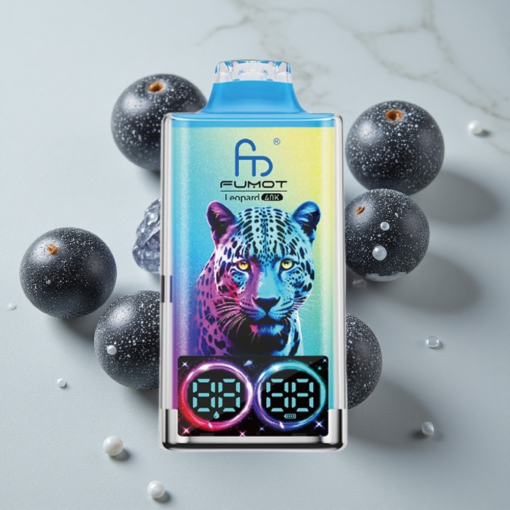 Fumot Leopard 40K Puffs Vape Desechable Dragón Negro Hielo Dual Mesh Carga Tipo-C