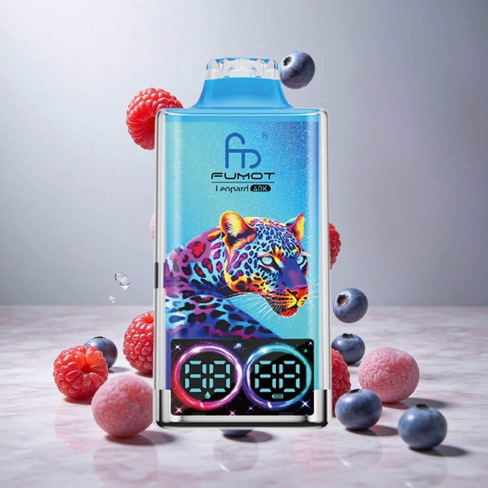 Fumot Leopardo 40K Puffs Vape Desechable Arándano Frambuesa Batería 700mAh
