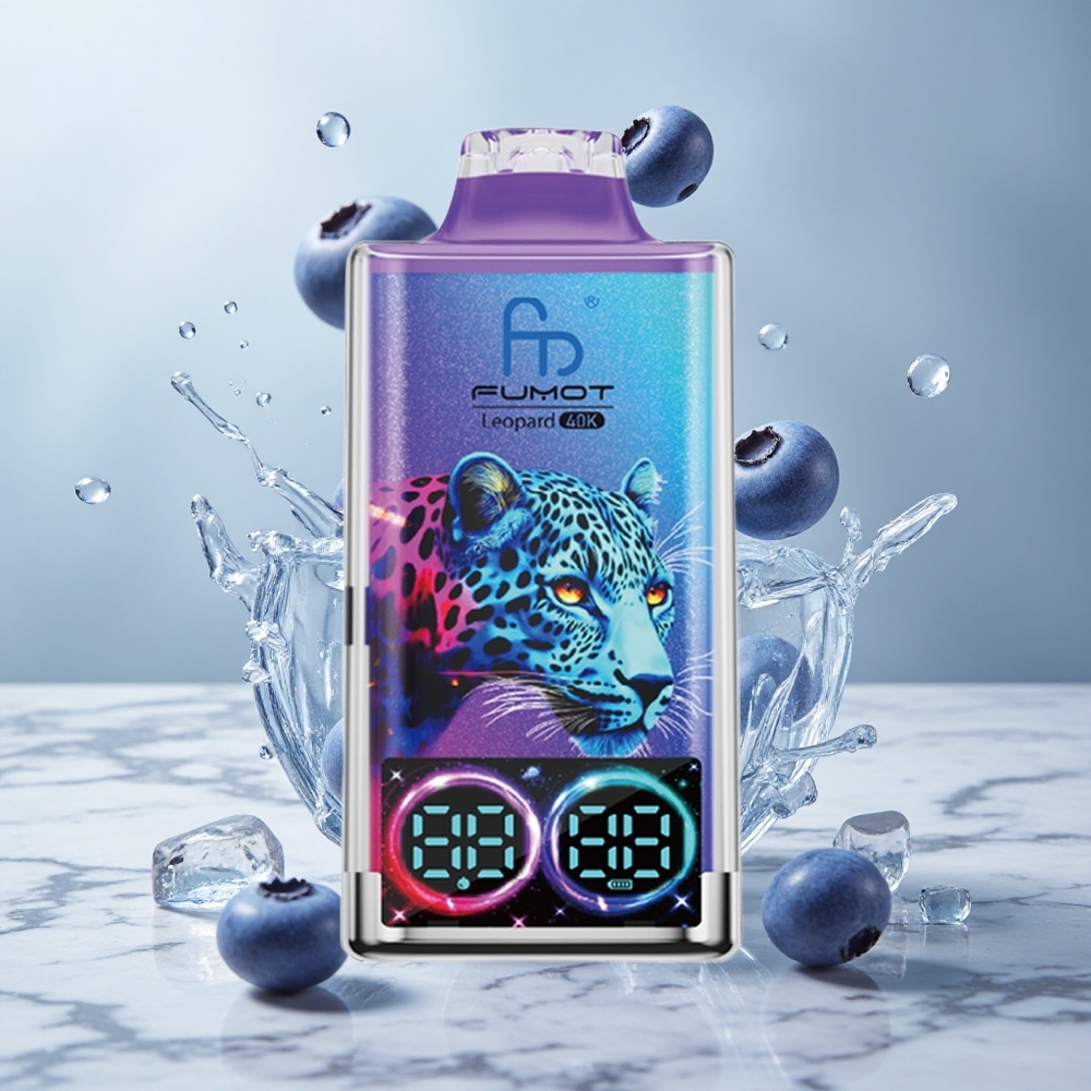 Fumot Leopardo 40K Puffs Vape Desechable Arándano en Hielo con Dual Mesh