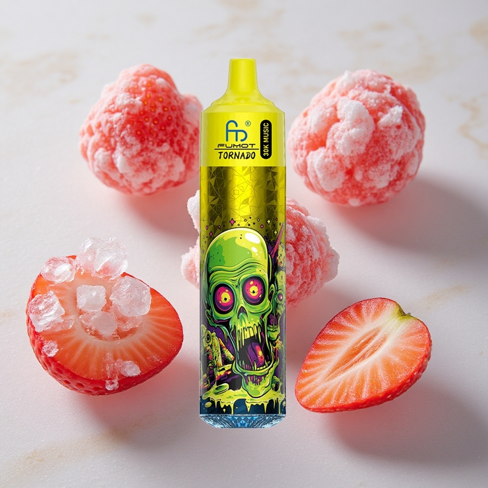 Fumot RandM Tornado 30000 Puffs Fresa Hielo con Pantalla LED