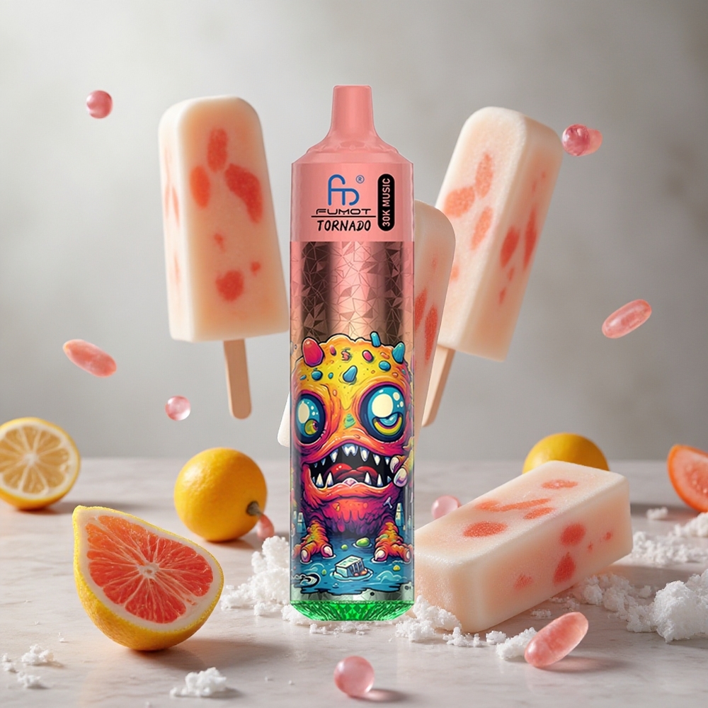 Fumot RandM Tornado 30000 Puffs Vape Desechable Popsicle 30mL Pre-llenado LED Display