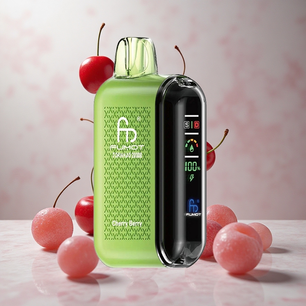 Fumot Tornado 20000 Puffs Cereza y Baya Capacidad de E-líquido de 20ml