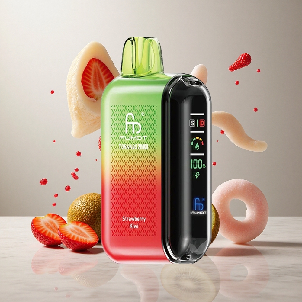 Fumot Tornado 20000 Puffs Fresa Kiwi Batería Recargable 850mAh
