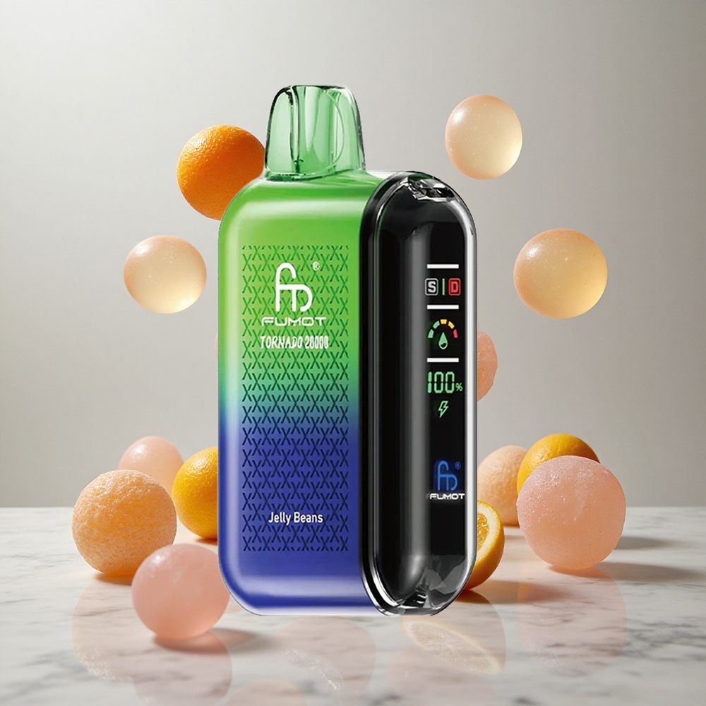 Fumot Tornado 20000 Puffs Jelly Beans Frijoles de Gelatina con Batería Recargable de 850mAh