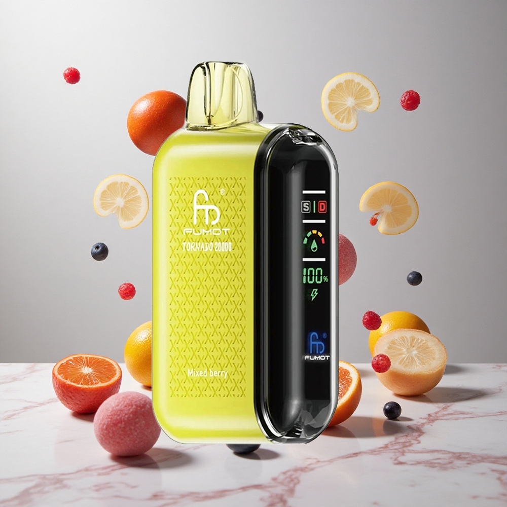 Fumot Tornado 20000 Puffs Mezcla de Bayas Vape Desechable con Batería Recargable 850mAh