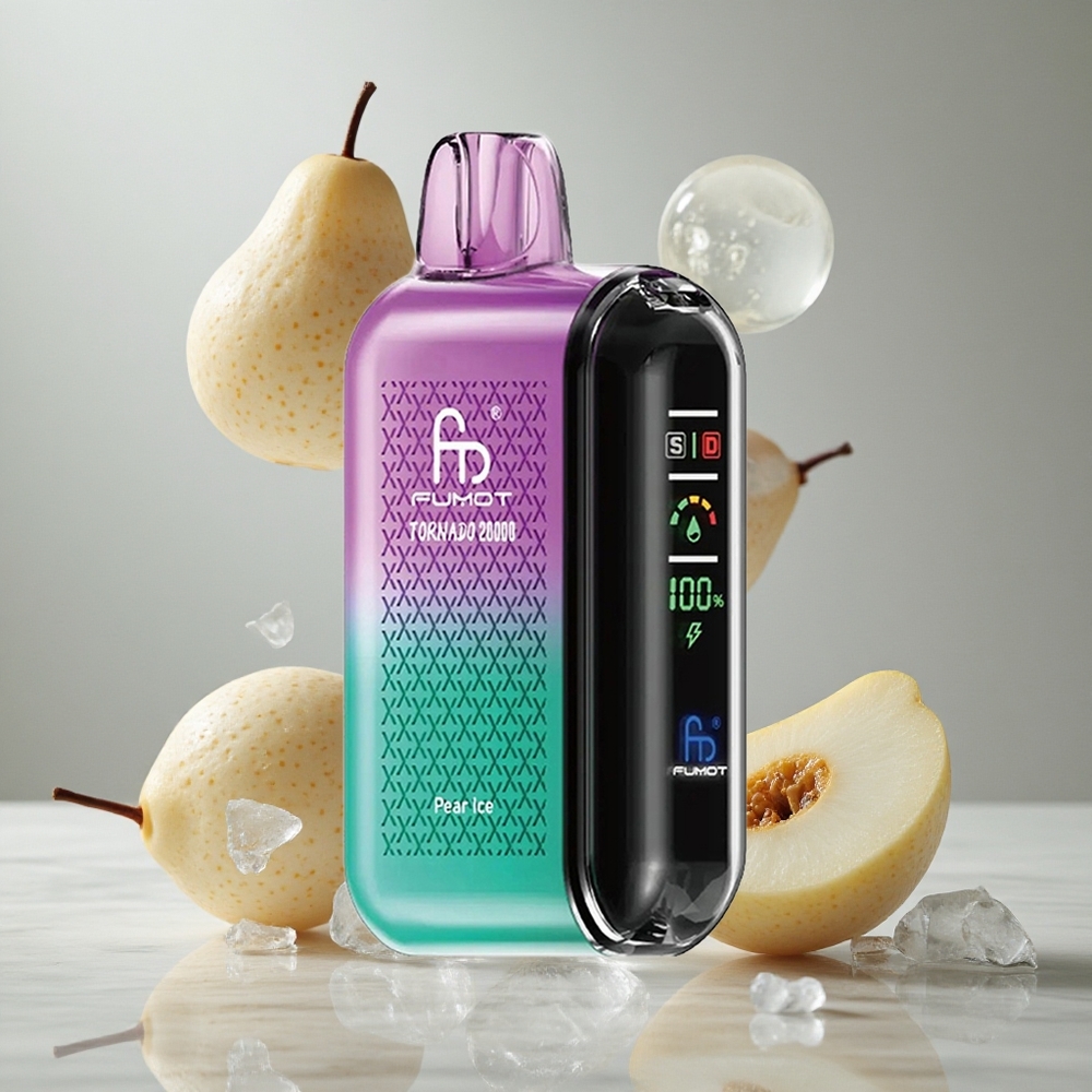 Fumot Tornado 20000 Puffs Pera Hielo Vape Desechable con Batería Recargable 850mAh