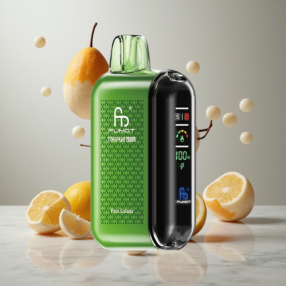 Fumot Tornado 20000 Puffs Pina Colada Vape Desechable con Batería Recargable de 850mAh
