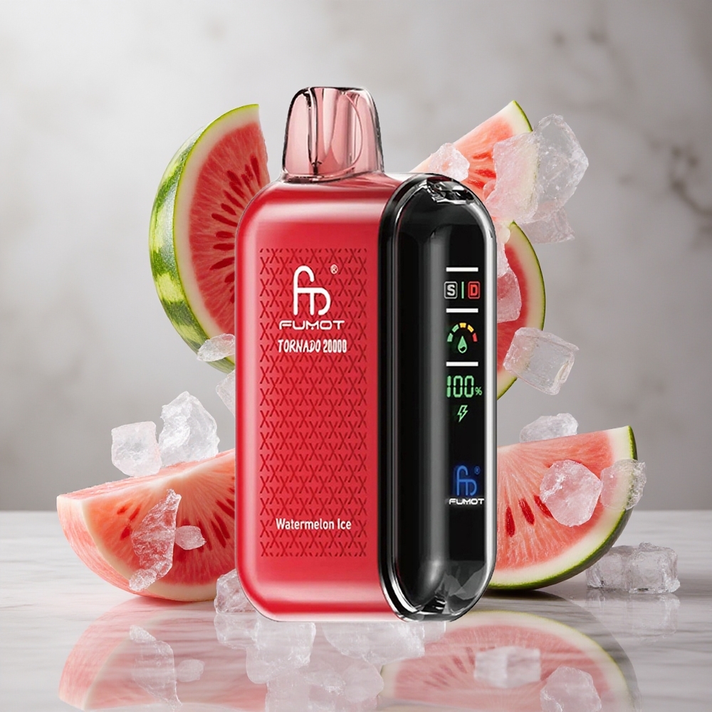 Fumot Tornado 20000 Puffs Vape Sandía Helada Dual Mesh Coil