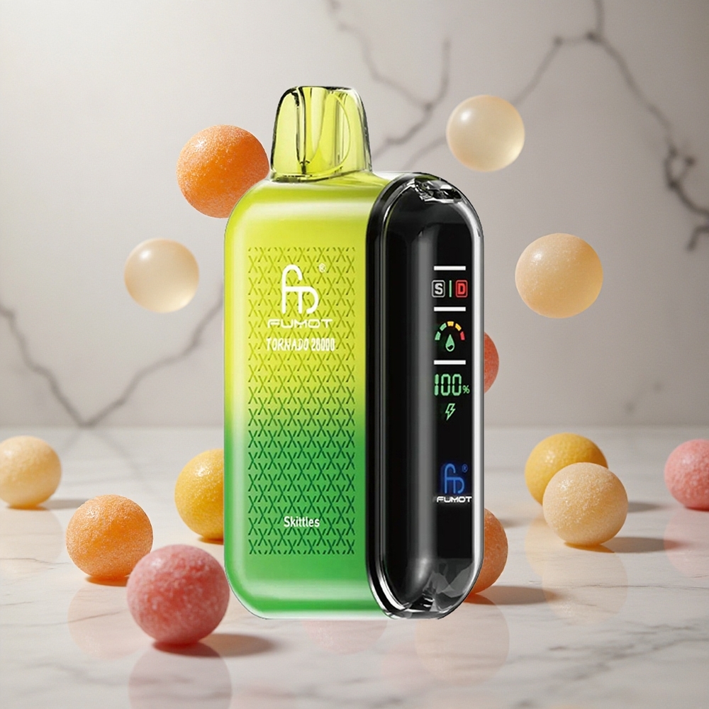 Fumot Tornado 20000 Puffs Vape Skittles (Sabores Arcoíris) con Batería Recargable 850mAh